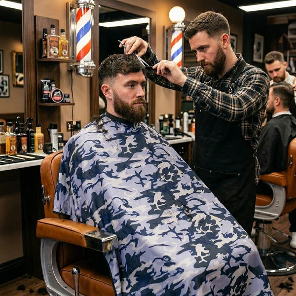 Campbell's Purple Camo Hair Styling Cape Professional Barber Cape 45x60
