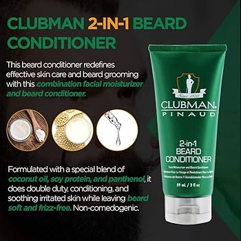 Clubman 2-in-1 Face Moisturizer & Beard Conditioner – 3oz