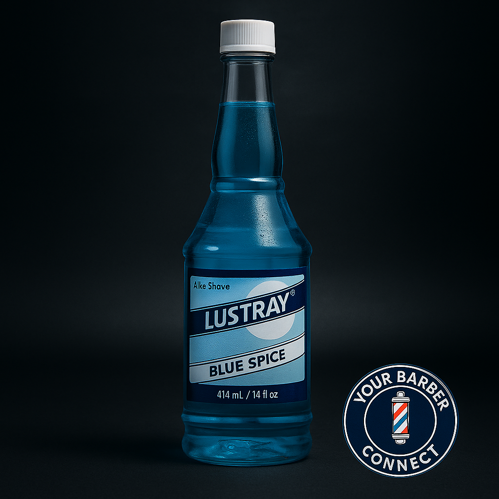 Clubman Lustray Blue Spice After Shave 14oz bottle classic barbershop fragrance