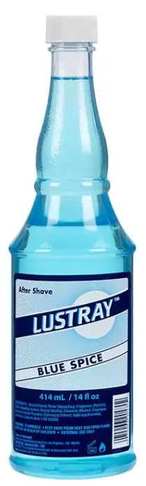 Clubman Lustray Blue Spice After Shave 14oz bottle classic barbershop fragrance