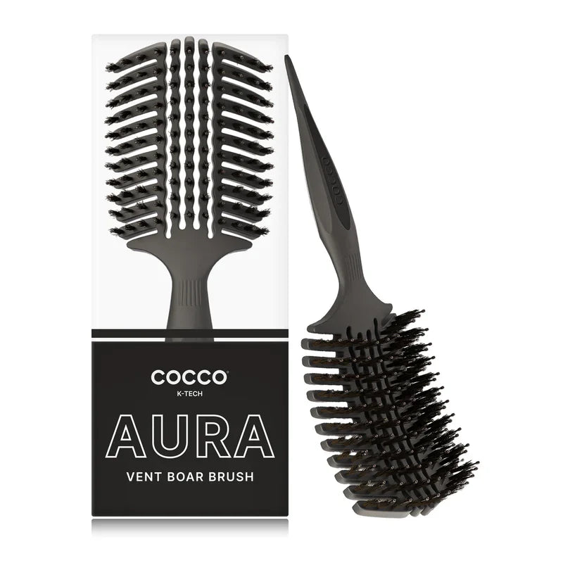 Cocco Aura Vent Boar Brush Black Boar Bristles
