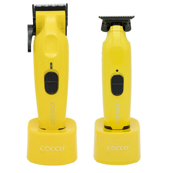 Cocco Hyper Veloce Pro Clipper & Trimmer Combo – Yellow, Graphene Blades