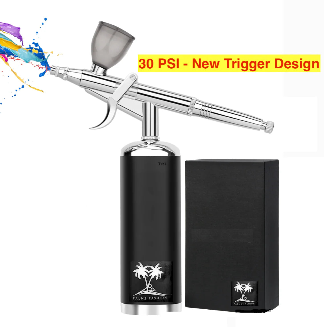 Cordless Airbrush Compressor Kit Trigger Design 33 PSI Barber Tool