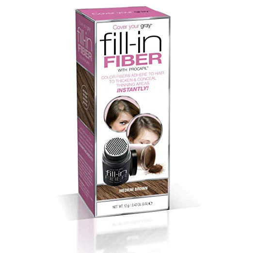 Cover Your Gray Pro Fill-In Fibers with Procapil hair thickener