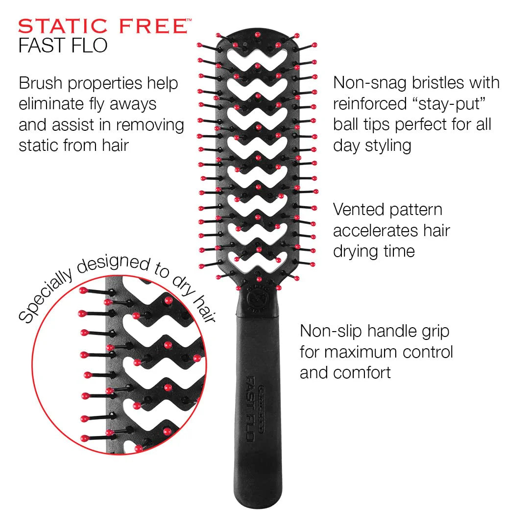 Cricket Static Free Fast Flow anti-static vent brush