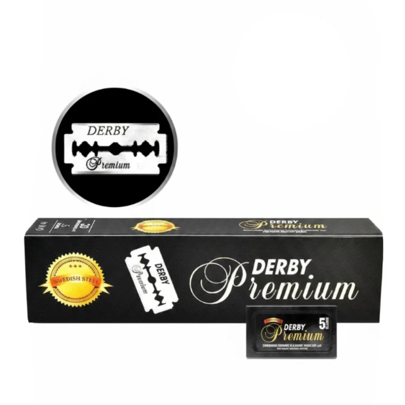 Derby Premium Double Edge Razor Blades – 100 Pack, Swedish Steel