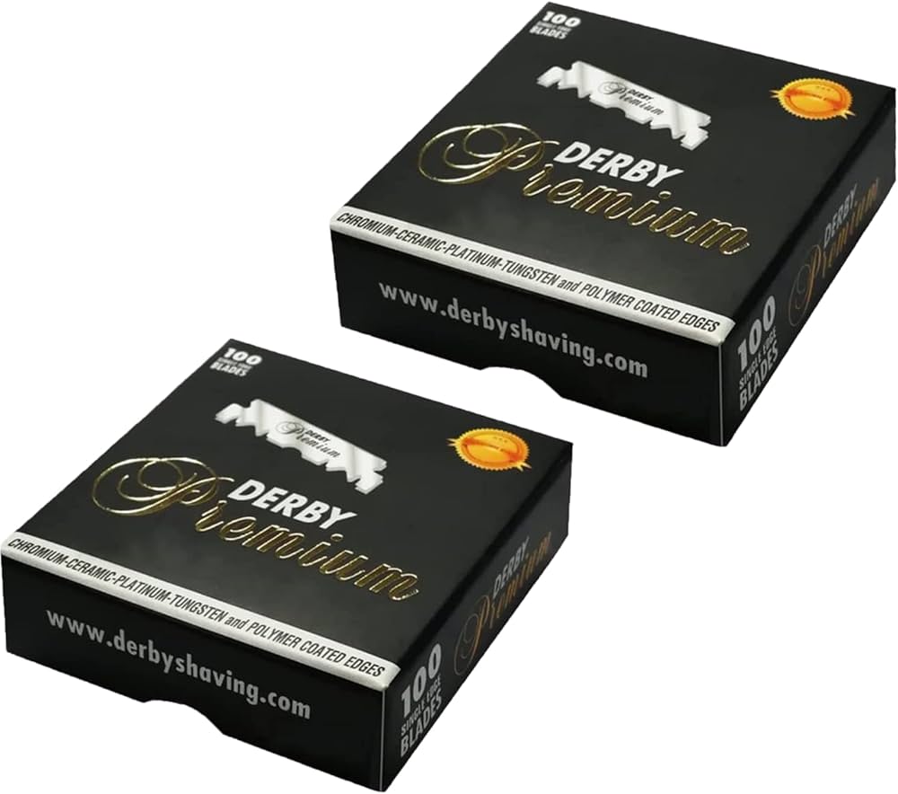 Derby Premium Single Edge Razor Blades – Comfort Coated 100pk