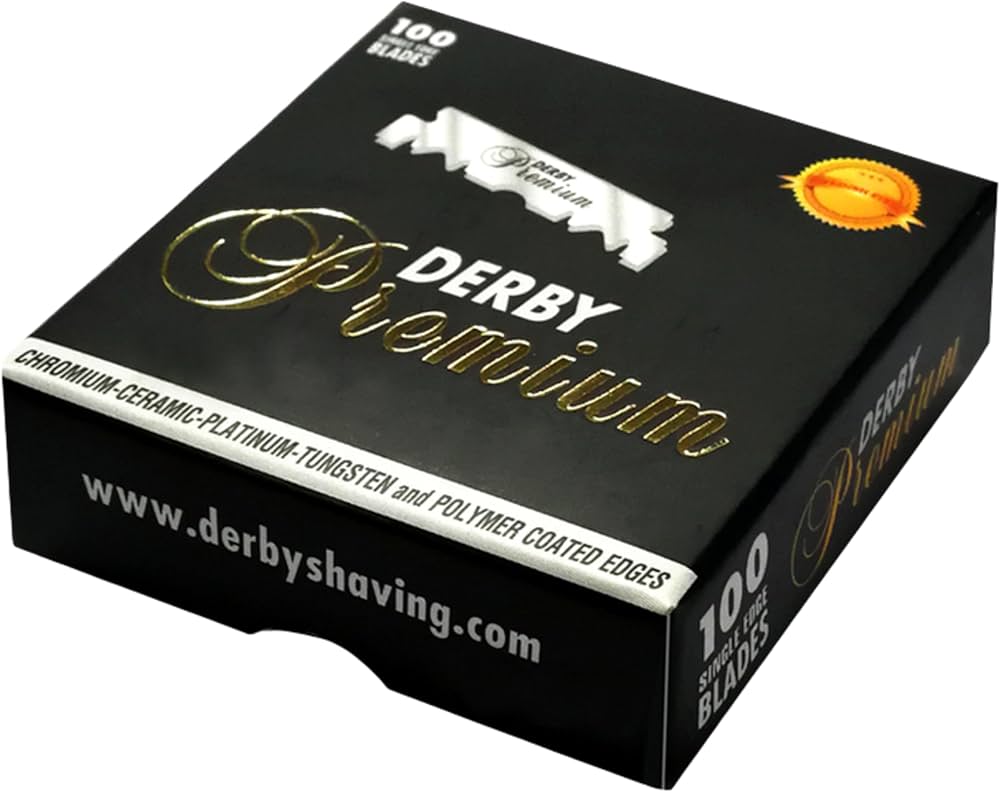 Derby Premium Single Edge Razor Blades – Comfort Coated 100pk