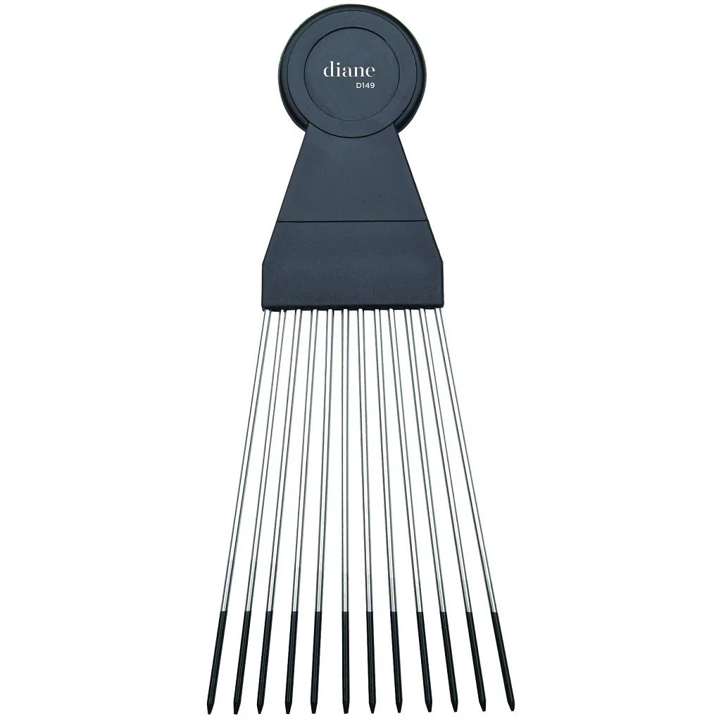 Diane Steel Fan Pick D149 7.5 inch stainless steel hair pick
