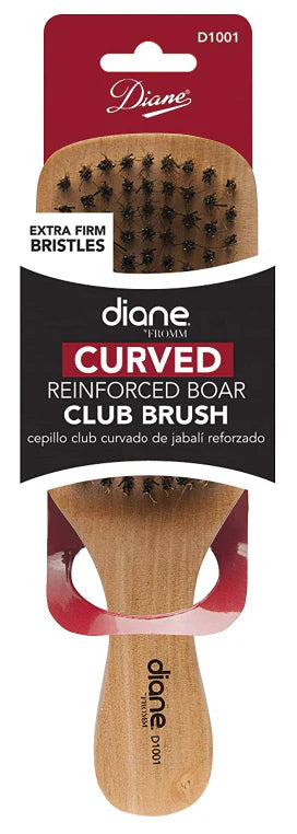 Diane Curved Club Brush with extra firm bristles- 100% Boar