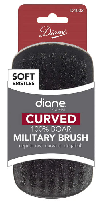 Diane Curved Military Brush - 100% Boar