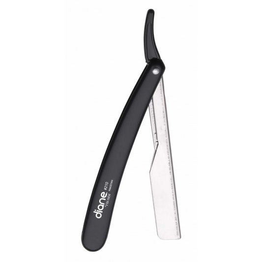 Diane D210 Black Professional Straight Edge Shaving Razor for Barbers