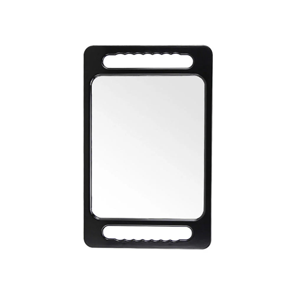 Double Handle Professional Barber Hand Mirror Large Viewing Mirror