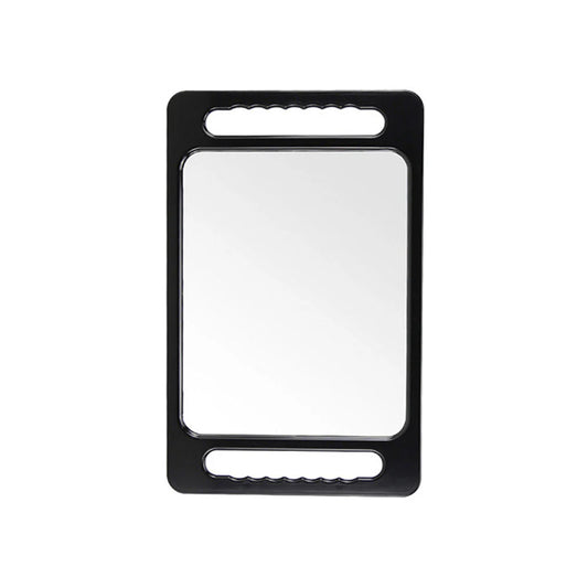 Double Handle Professional Barber Hand Mirror Large Viewing Mirror