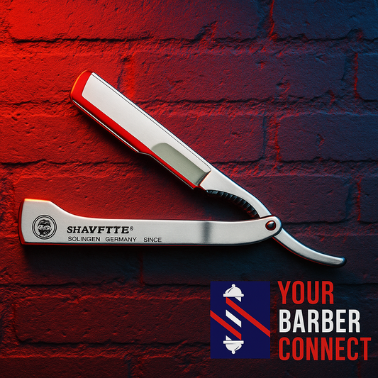 Dovo straight razor black metal handle chrome blade