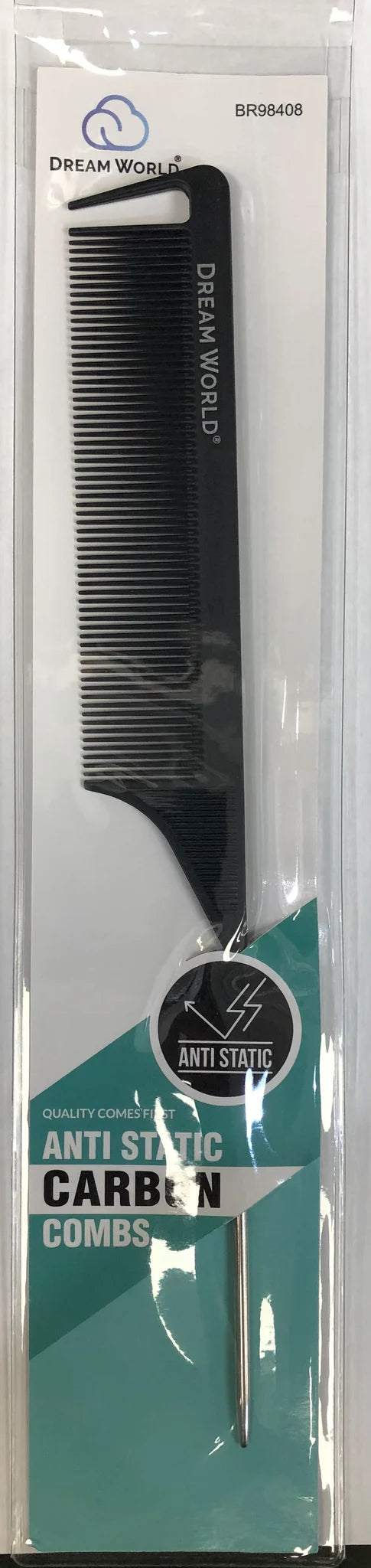 Dream Anti Static Carbon Pin Tail Comb BR98408 barber styling comb