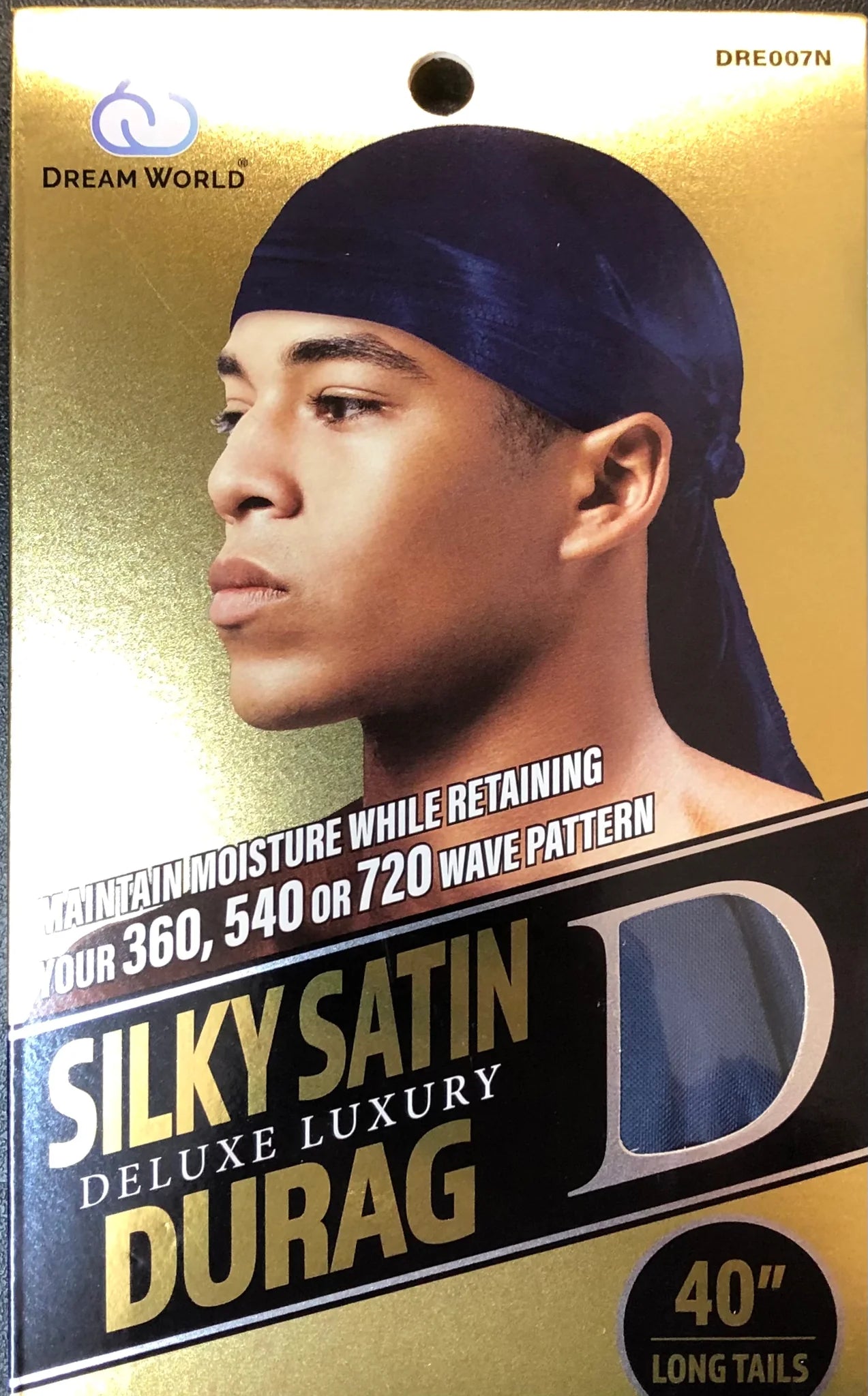 Dream Silky and Shiny Deluxe Du-Rag Navy #007N - Dozen Pack