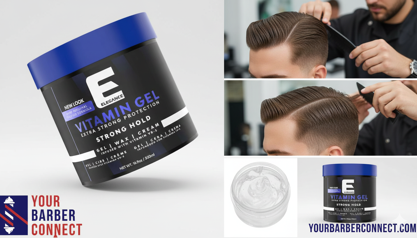 Elegance Vitamin Hair Gel 16.9oz – Strong Hold, Pro-VB5 Protection