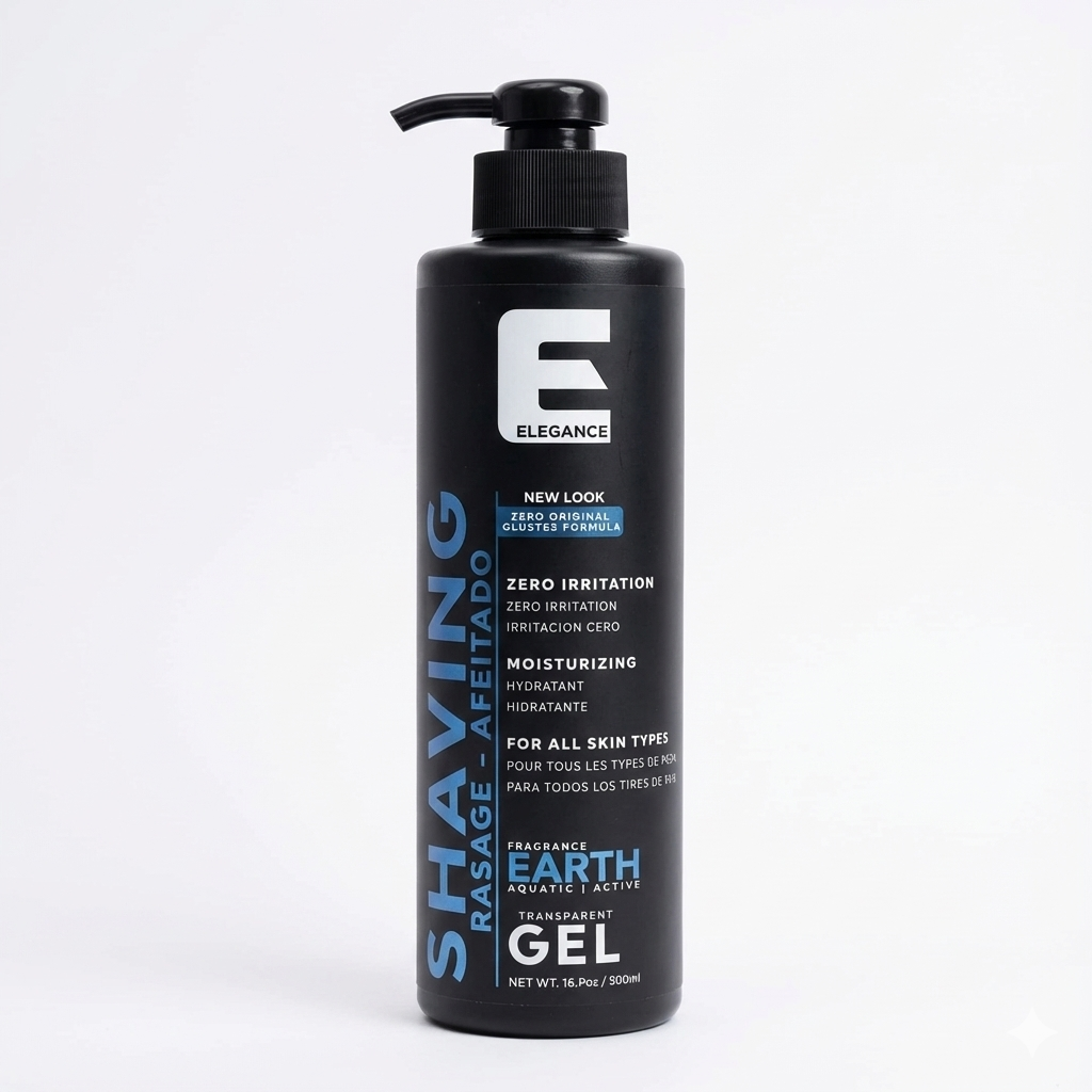 Elegance transparent shaving gel 500 ml professional barber