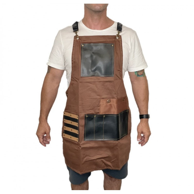 Empire Barber Brown Apron professional barber shop workwear