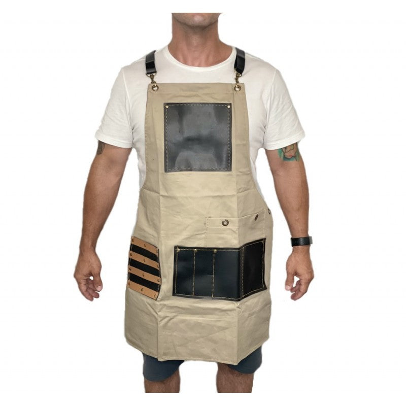 Empire Barber tan barber apron professional shop wear