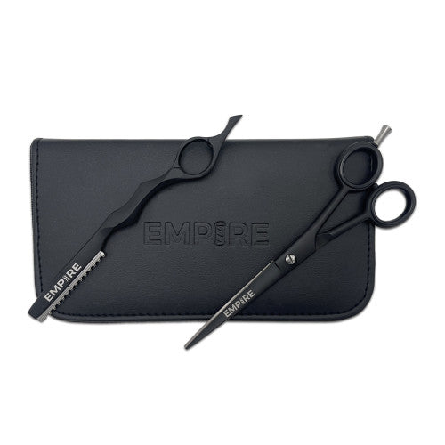 Empire Black Plasma Shear and Thinning Razor Duo Set
