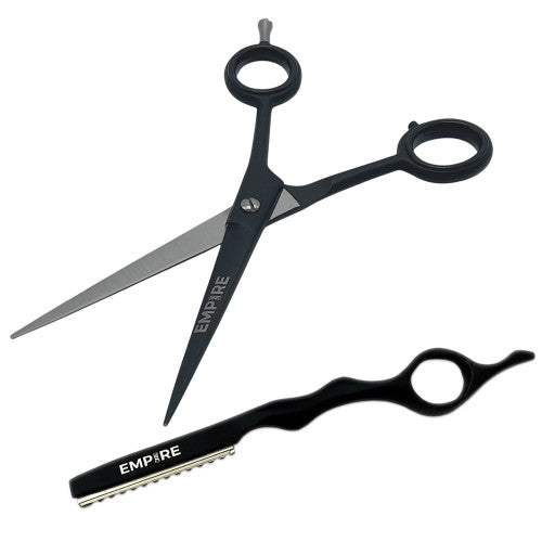Empire Black Plasma Shear and Thinning Razor Duo Set
