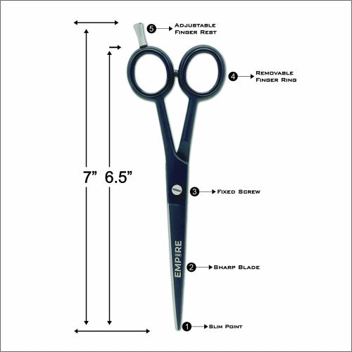 Empire EMP2100 Black Plasma Barber Shear and Razor Holder Duo