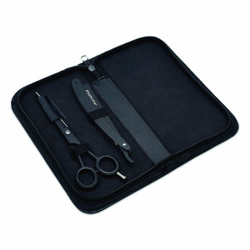Empire EMP2100 Black Plasma Barber Shear and Razor Holder Duo