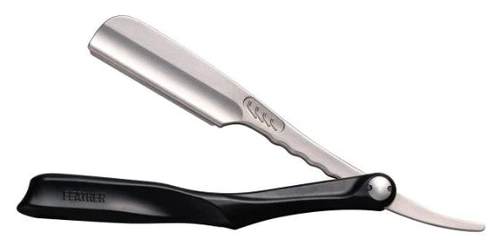 Feather Artist Club SS folding black straight razor professional