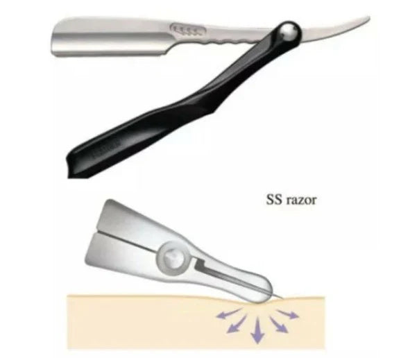 Feather Artist Club SS folding black straight razor professional