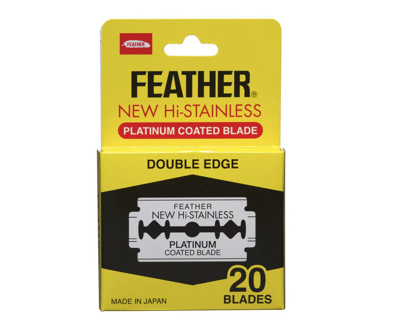 Feather Double Edge Razor Bonus Pack with 20 Hi-Stainless Blades