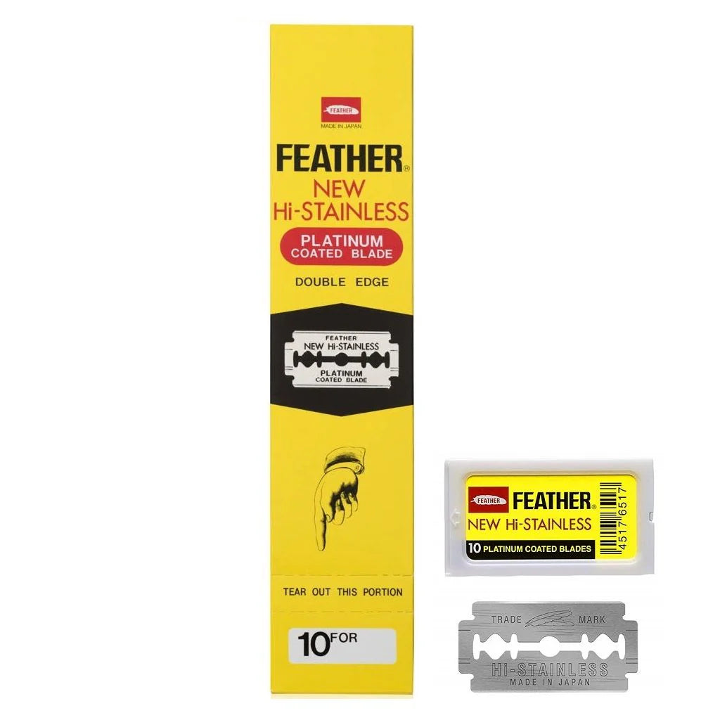 Feather Hi-Stainless double edge razor blades 200 pack