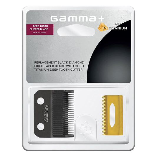 GAMMA CLIPPER REPLACEMENT BLADE - DEEP TOOTH (GOLD TITANIUM)