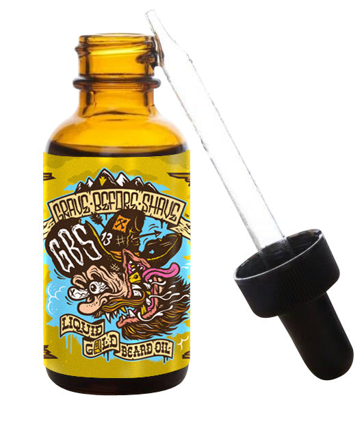 Grave Before Shave Beard Oil – 1 oz – GBS LIQUID GOLD beard oil 1OZ bottle product view