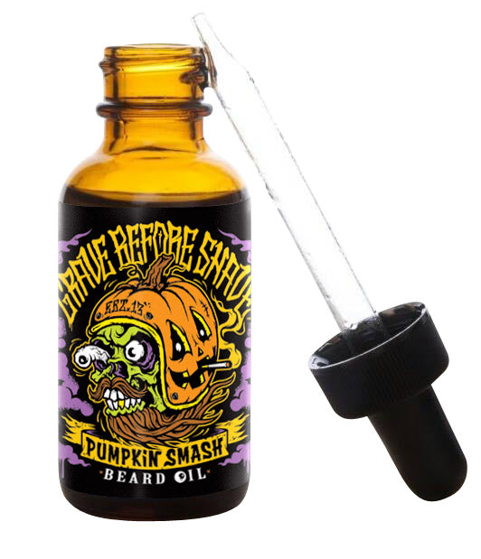 Grave Before Shave Beard Oil – 1 oz – GBS PUMPKIN SMASH beard oil bottle 1 product view