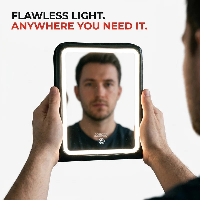 G&BPRO Ultra Bright LED Mirror – Rechargeable Barber Mirror