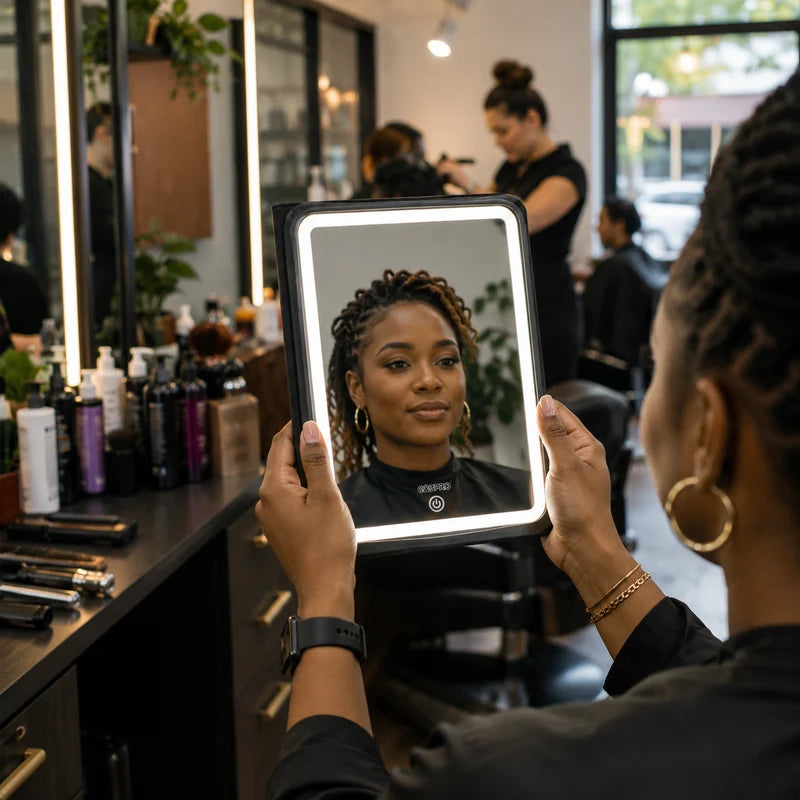 G&BPRO Ultra Bright LED Mirror – Rechargeable Barber Mirror
