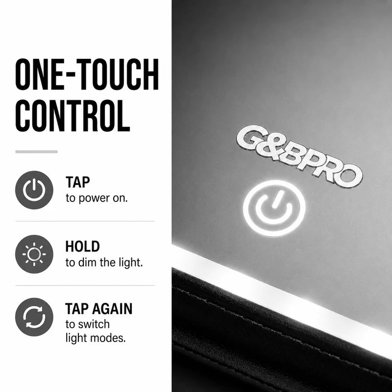 G&BPRO Ultra Bright LED Mirror – Rechargeable Barber Mirror