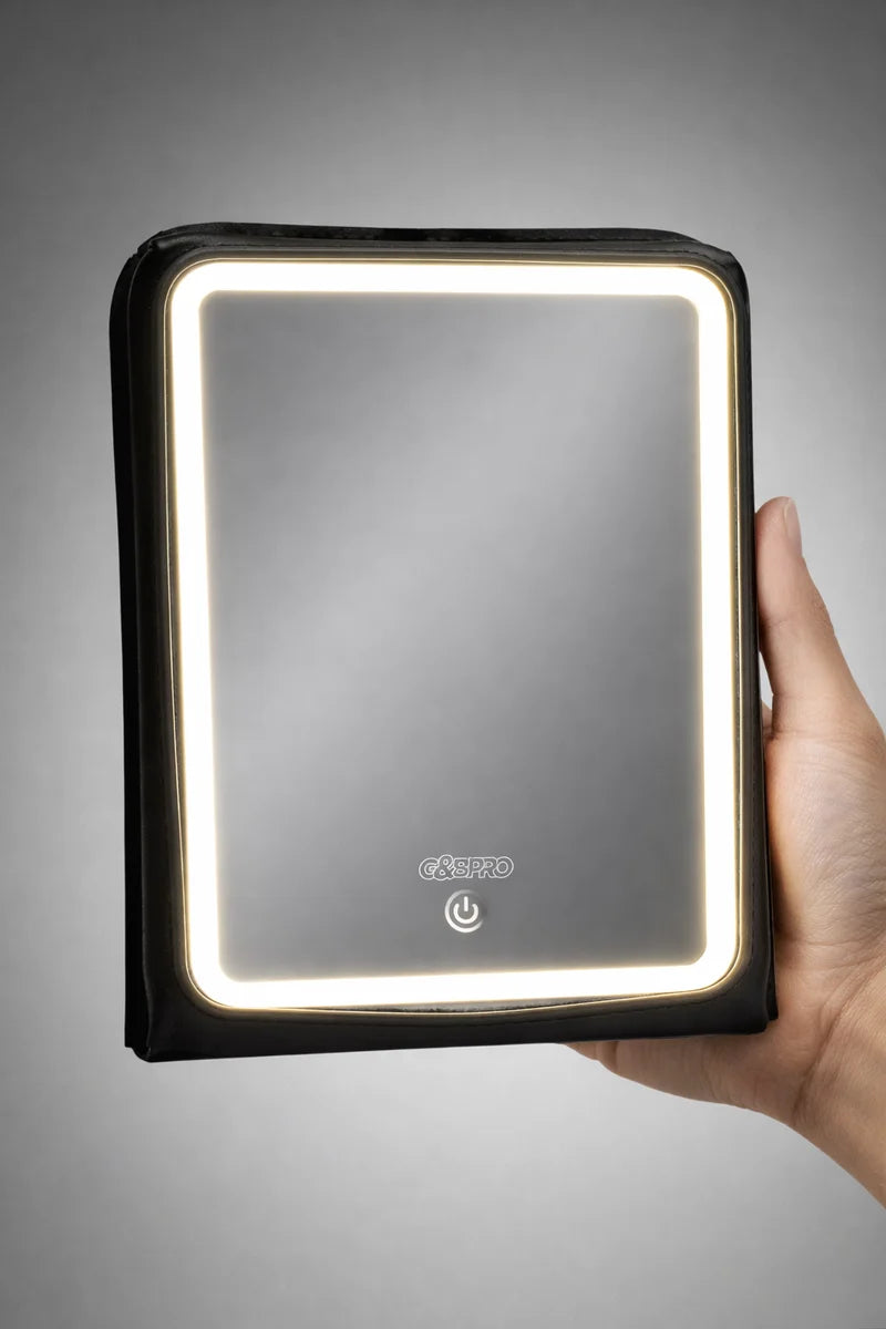 G&BPRO Ultra Bright LED Mirror – Rechargeable Barber Mirror