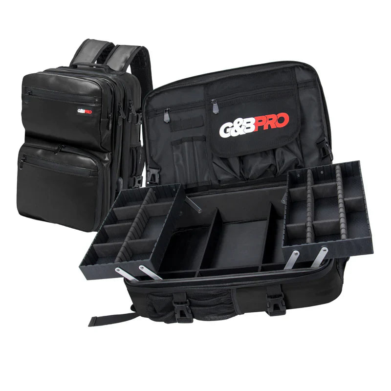 G&B Pro Premium Leather Mid Size Mobile Station Backpack