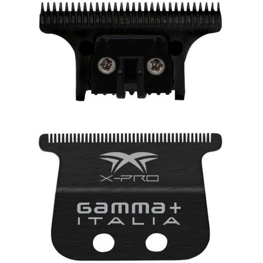 Gamma+ X-Pro Wide Blade with Cutter Black GP536B DLC deep tooth trimmer blade