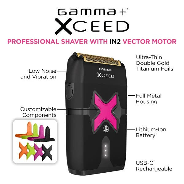 Gamma+ XCEED Professional Clipper Trimmer Shaver Trio Set