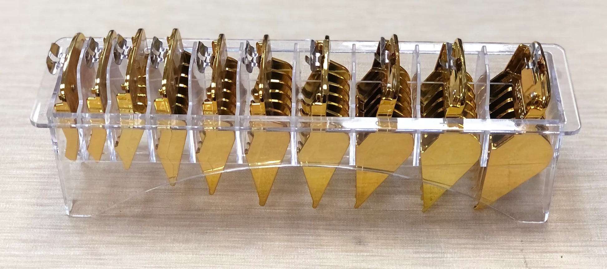 Gold Premium Clipper Guard Set (10-Pack) – Metal Clip Fit