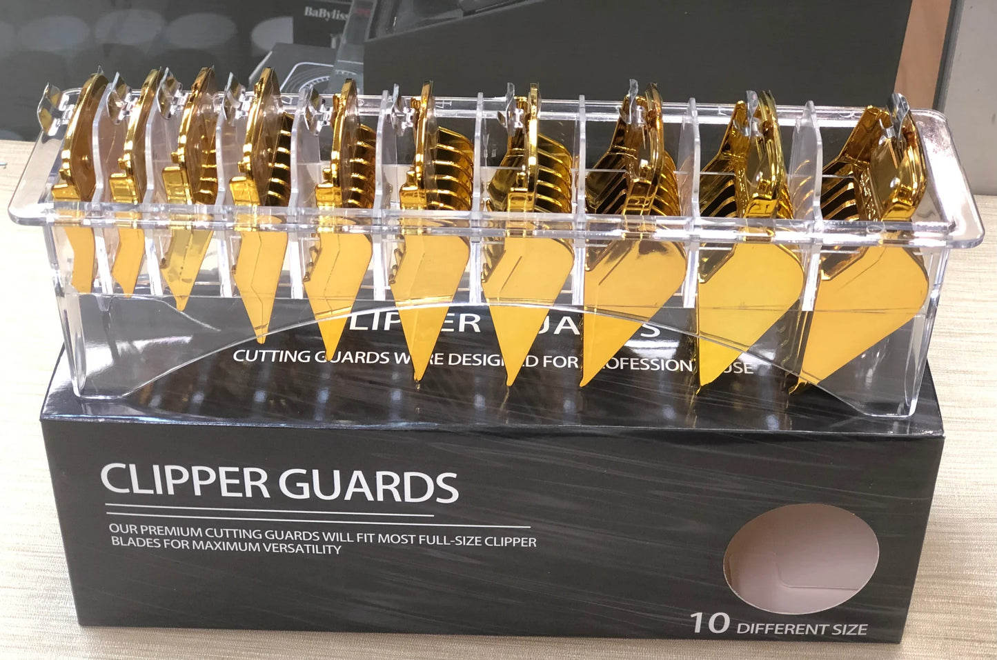 Gold Premium Clipper Guard Set (10-Pack) – Metal Clip Fit