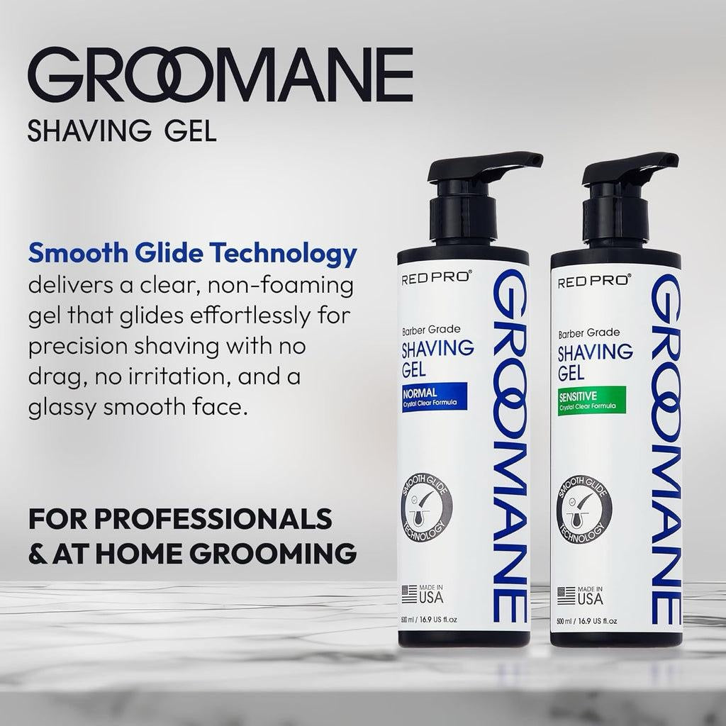 Groomane Sensitive Shaving Gel 16.9oz Clear Barber Shave Gel