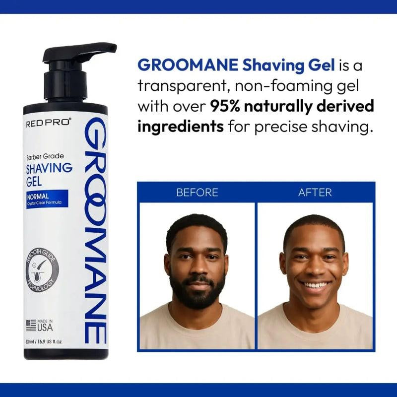 Groomane Shaving Gel Normal 16.9oz Clear Barber Shaving Gel