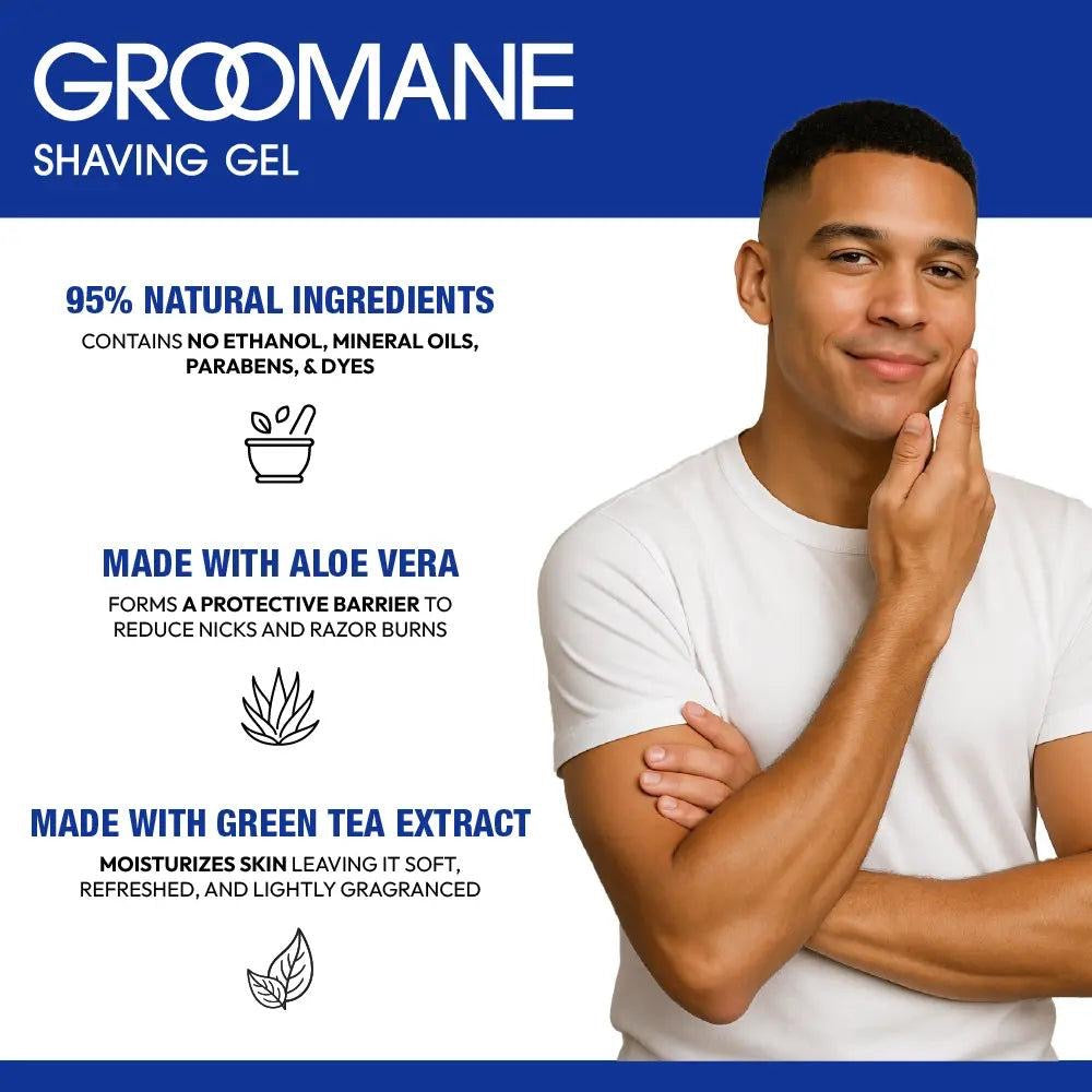 Groomane Shaving Gel Normal 16.9oz Clear Barber Shaving Gel