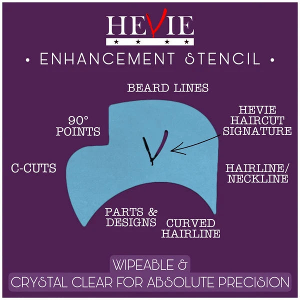 Hevie Enhancement Stencil – Reusable Hairline & Beard Airbrush Guide