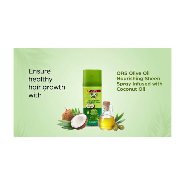 ORS OLIVE OIL NOURISHING SHEEN SPRAY 11.7 OZ infused with Coconut Oil